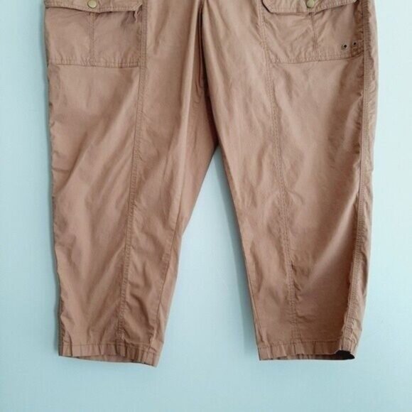 MYSTYLE | Casual Cropped Pull-on  Pants Tan Sz XL - Picture 4 of 7